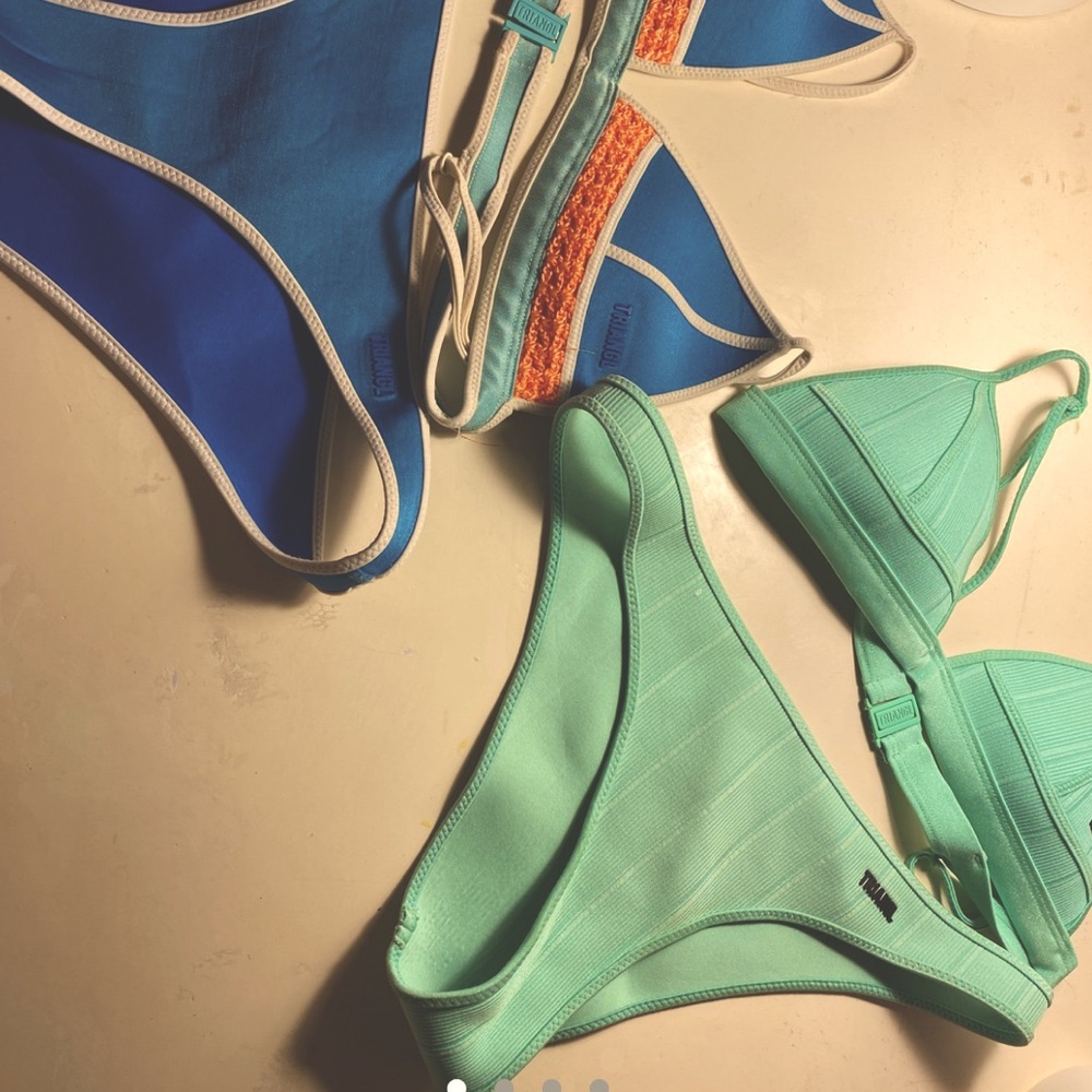 Selling two of my authentic triangle bathing suits